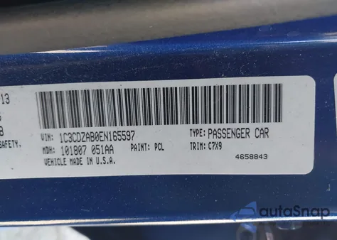 2014 Dodge Avenger Se z USA, uszkodzony, nr VIN 1C3CDZAB0EN165597